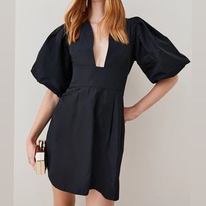 NWT By Lydia Karen Millen Taffeta Puff Sleeve Woven Mini Dress